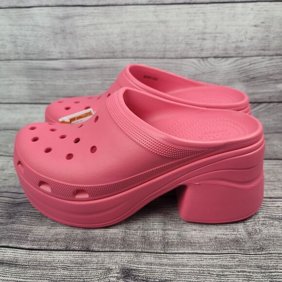 Crocs Siren Clog High Heel Sandal Hyper Pink 208547-6VZ (Men's 11) - Picture 3 of 7